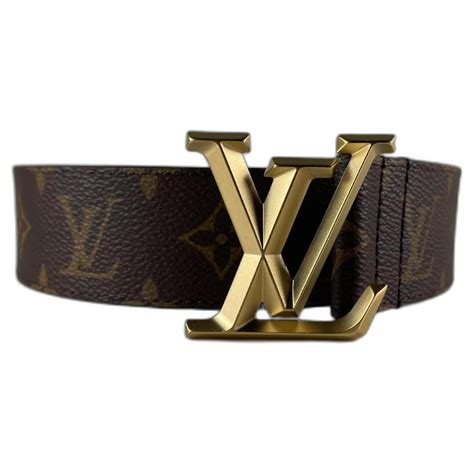 louis vuitton cintura nera con logo gold|cinture da uomo lv tag.